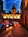 Bank Street at night, Edinburgh