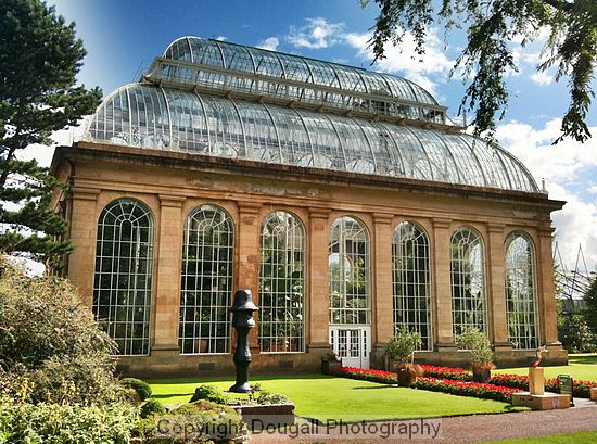 Glass house in the Botanic Gardens, Edinburgh.